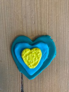 Layered, Multicolor Polymer Clay Heart