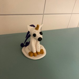 White Polymer Clay Unicorn