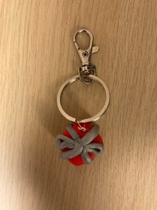 Polymer Clay Present Keychain